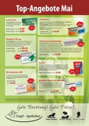 Werbeplakat „Top-Angebote“ der Apotheken mit Sonderpreisen und Slogan unten: „Gute Beratung! Gute Pr